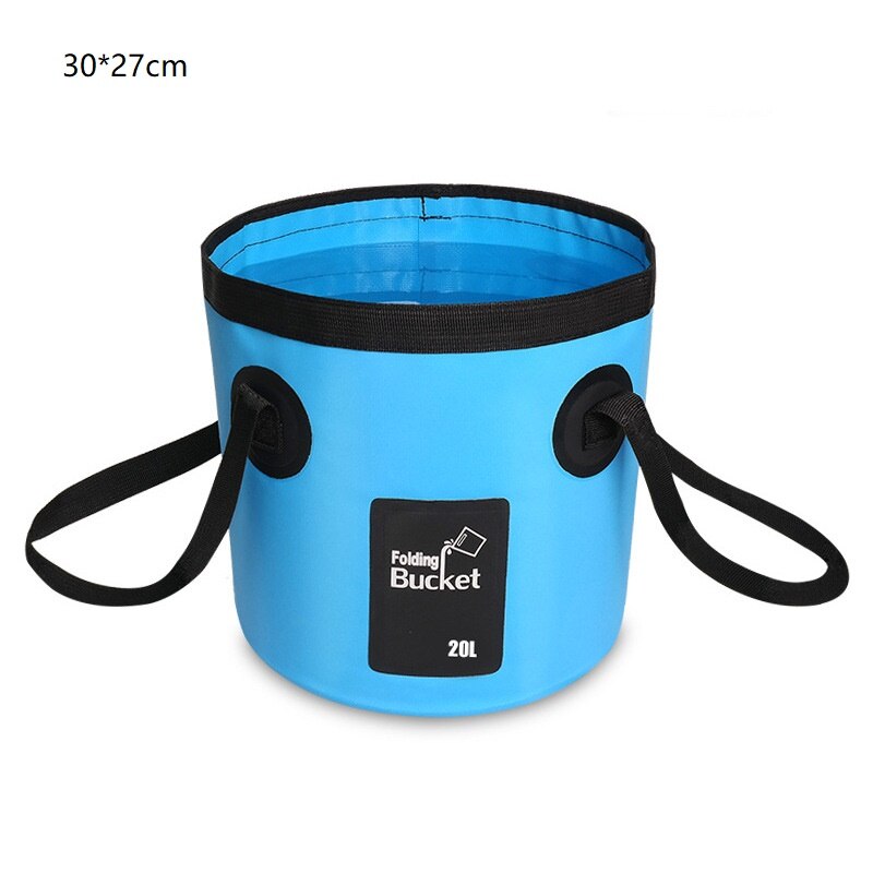 Opvouwbare Emmer Outdoor Reizen Picknick Vissen Emmers Box Wasstraat Waterdichte Water Bag Container Auto Opslag Carrier Emmer: L-Blue