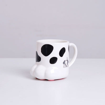 Coffee Mug Ceramic Cat Paw Ceramic Drinking Cup with Lid Milk Mugs Breakfast Oatmeal Cup Cartoon C Cup Caneca: E