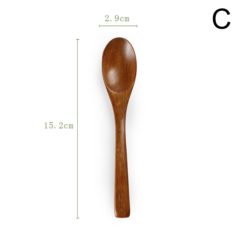 Wooden Spoon Bamboo Kitchen Cooking Utensil Tool Soup Teaspoon Catering For Kicthen Wooden Spoon: C