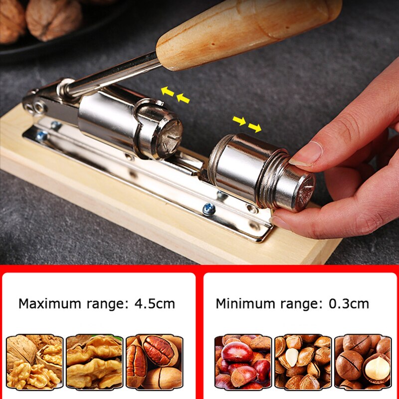 Manual Stainless Steel Nut Cracker Mechanical Sheller Kitchen Tools Pecan Filbert Walnut Nutcracker Fast Opener Nutcracker Clamp