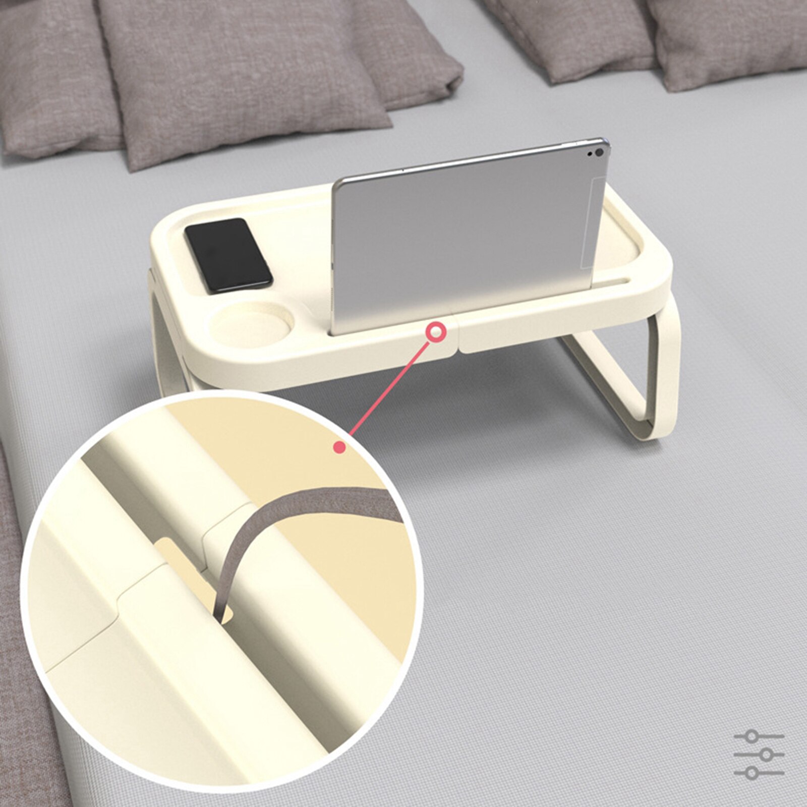 Foldable Laptop Table Tray Stand Lazy Sofa Bed Adjustable Notebook Study Desk
