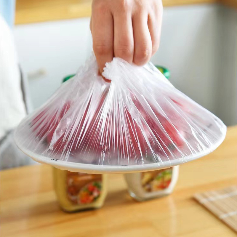 Engangs plastikbetræk til madvarer, køkken, frugter, friskhed, saran warp elastisk skoovertræk, brusehovedbeklædning, opbevaringsposer, arrangør