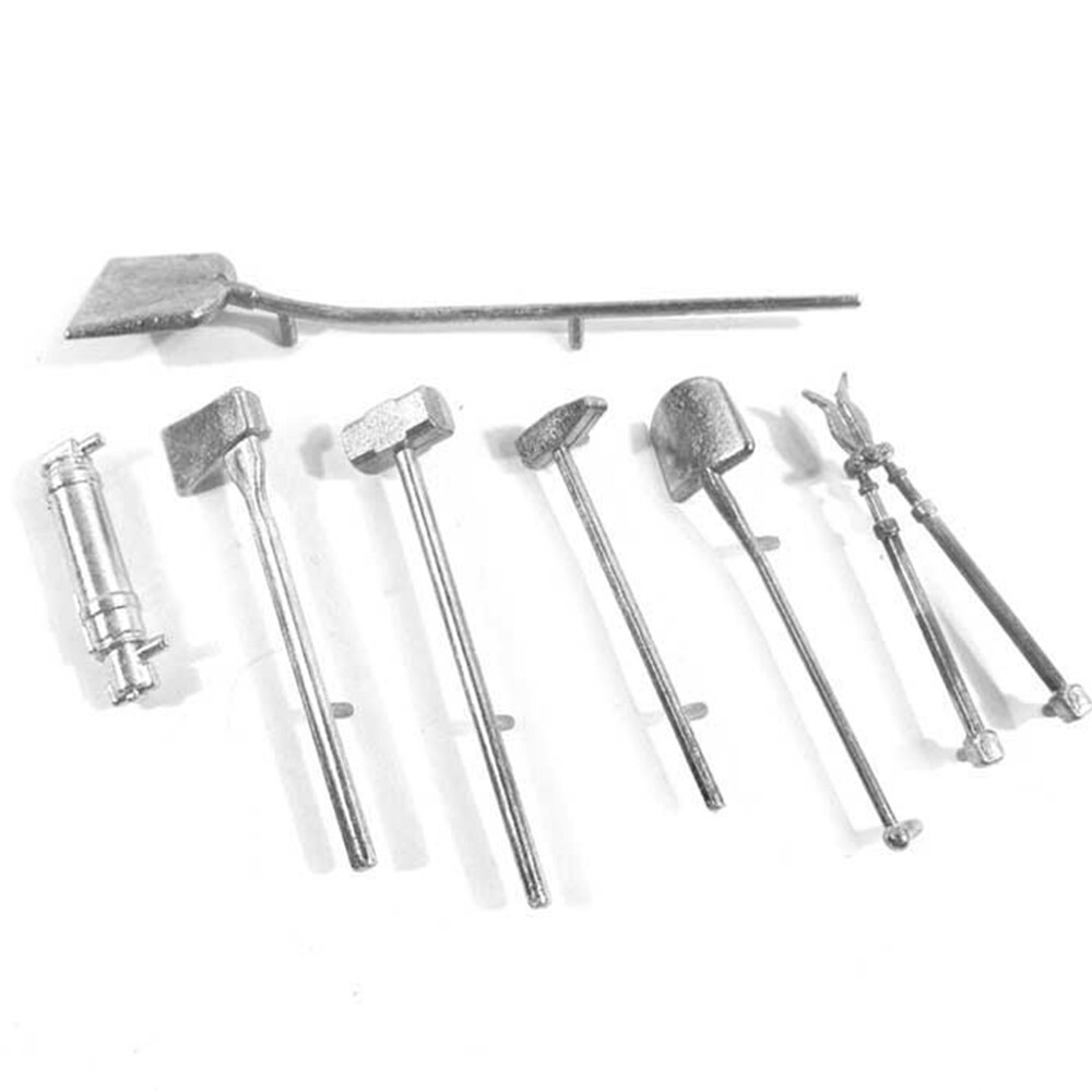 Päivitä metallinen lapio palosammutin vasaratyökalusarja henglong saksa tiikeri  i 1/16 rc säiliö diy muutos osat