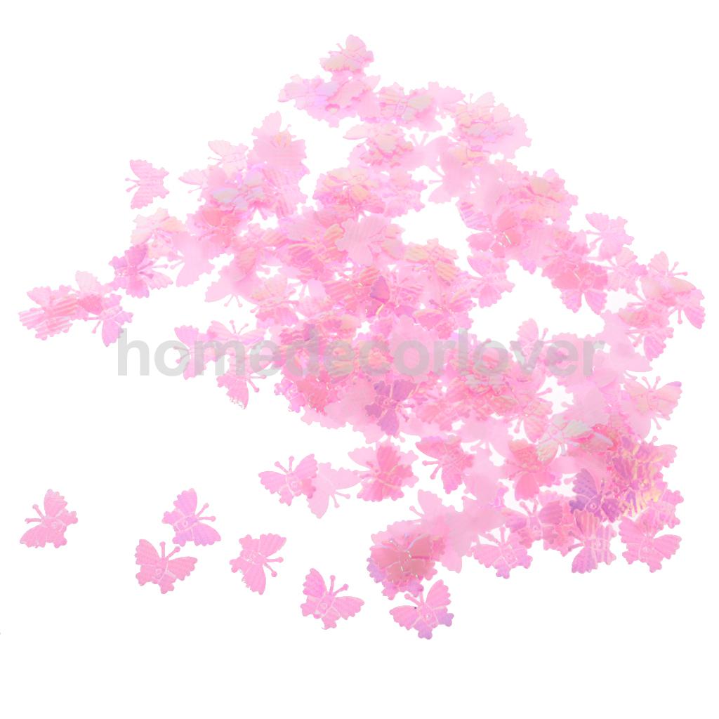 1 tasche/ca.200Stck Schmetterling Konfetti Streusel Tabelle streuen Hochzeit Party Zubehör DIY Handwerk: Rosa