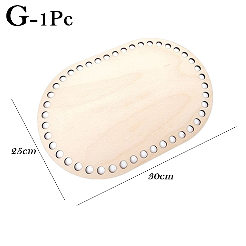 7 Maten Natuurlijke Houten Mand Bodem Oval Blank Solid Haak Mand Houten Basis Voor Diy Mand Weven Supplies Craft Maken: G