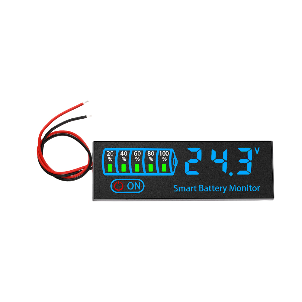 DC7-55V Säure/Lithium Universal Batterie Lade Anzeige Bord Batterie Level Anzeige Spannung Batterie Lade Tester 3S-14S: Blau