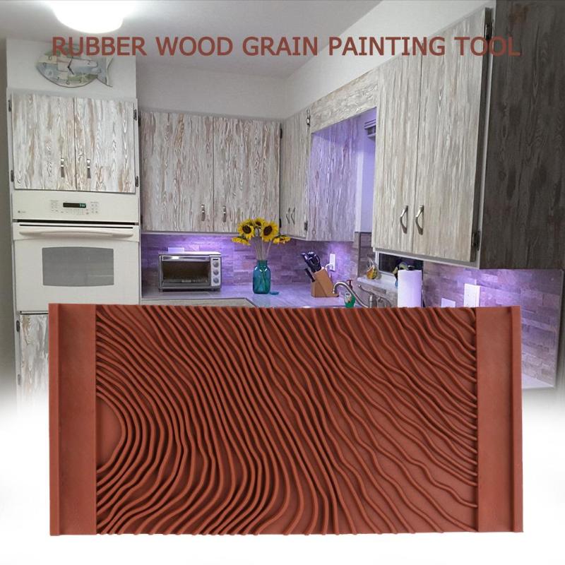 Rubber Wood Grain Painting Tool Imitation Wood Graining Pattern Wall Texture Art DIY Brush Painting Tool Home Decoration