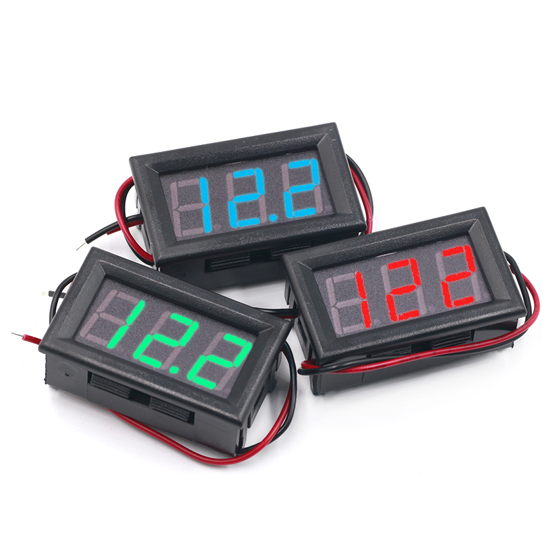 0.56 Inch Mini Red Green Blue LED Display Panel Voltage Meter Voltmeter Home Use Voltage 3 Three Digital DC 4.5V 30V 2 / 3 Wires