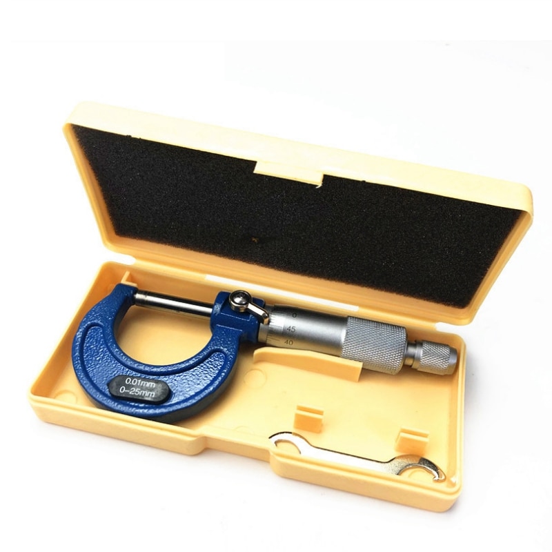 WSFS Outside Micrometer 0-25Mm Metric Gauge Standards Caliper Screw Thread Gauge Measuring Tools