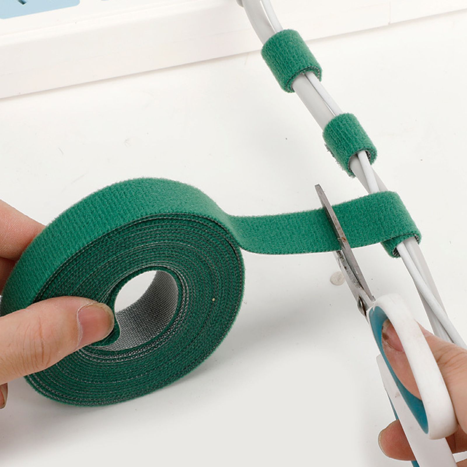 5M Cable Organizer DIY Cable Management Wire Winder Tape Earphone Mouse Cord Management Ties Protector Home School Office Use