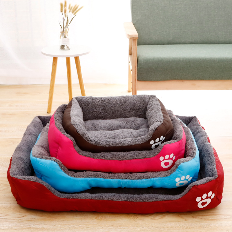 Huisdier Grote Hond Bed Warm Huis candy-kleurige Vierkante Nest Huisdier Kennel Voor Kleine Medium Grote Honden Kat Puppy plus Size Hond Manden