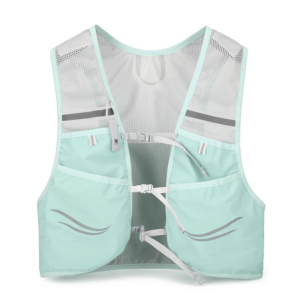 Trink-Joggingweste, ultraleicht, atmungsaktiv, für Laufen, Rennen, Trinkweste, Damen und Herren, funktionale Packung für Fahrrad, Marathon-, Wandern: Hellblau