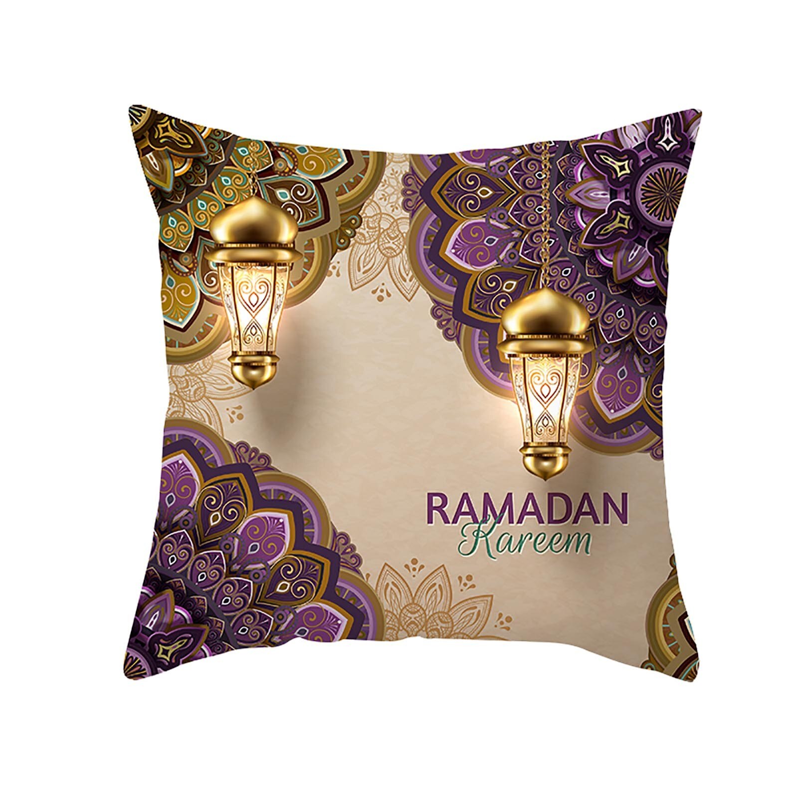 Ramadan musulman Motif Polyester Housse De Coussin Taie D'oreiller Décor À La Maison Taie D'oreiller Douce Bureau kussensloop 45X45Cm: I
