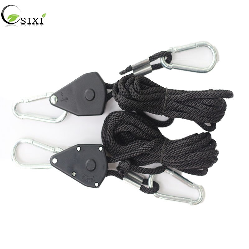 Adjustable 1 PCS 1 Pair 2 Pair 1/8 Inch Nylon Rope Ratchet Hangers for Grow Tent Room Fan Carbon Filter Led Grow Light