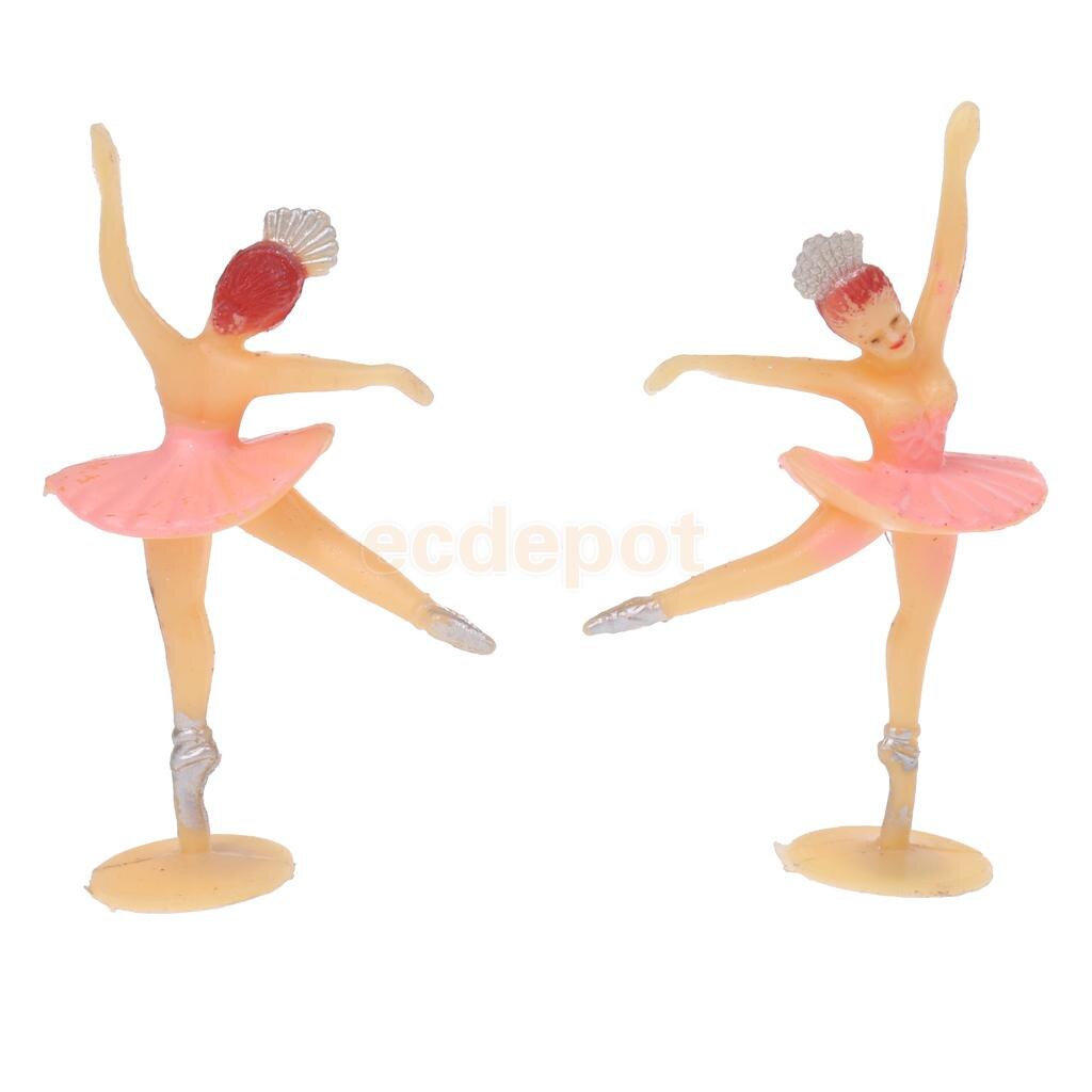 Magideal 12 stk lille ballerina mini ballet pige baby shower favoriserer dåbsfest bord ballerina dekoration håndværk