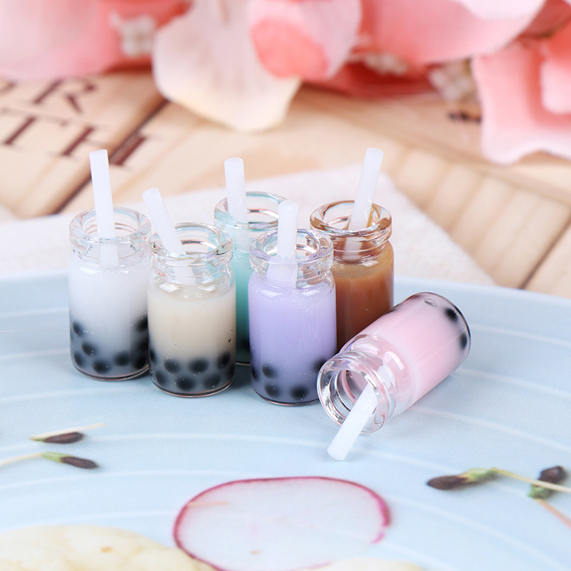 3Pcs/Lot 1:12 Doll House Miniature Tea With Milk Cups Food Drink Beverage Toy Decoration