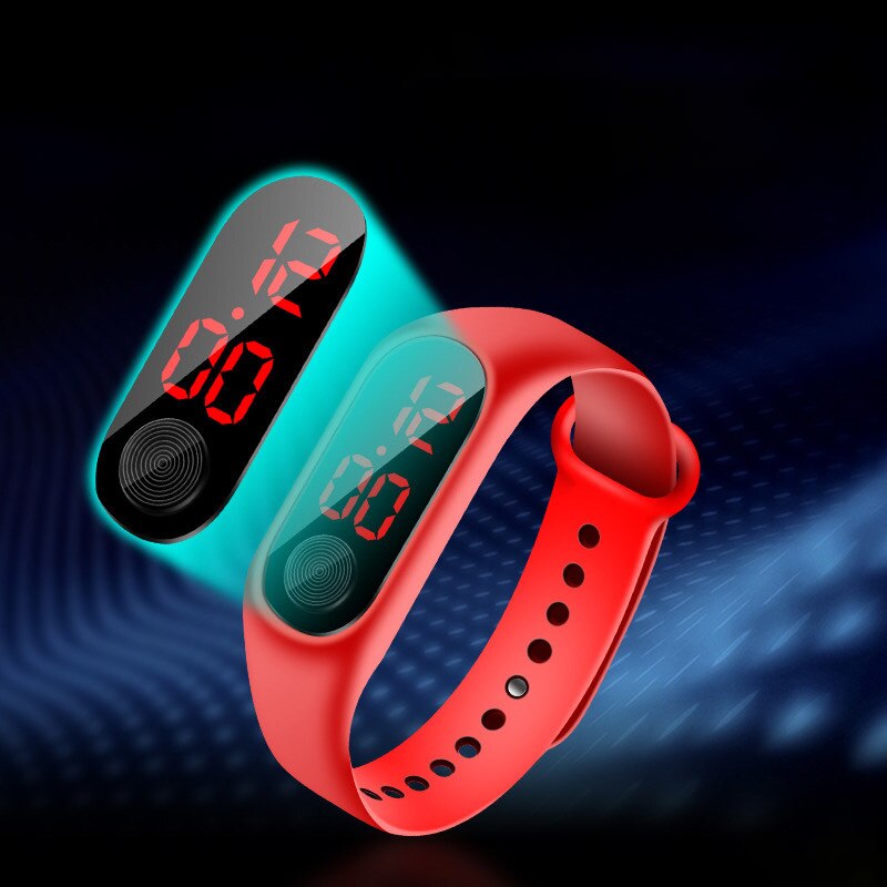 Heren Digitale Horloge Running Horloge Hand Ring Led Mode Sport Elektronische Horloge Siliconen Band Horloge Unisex Digitale Horloge