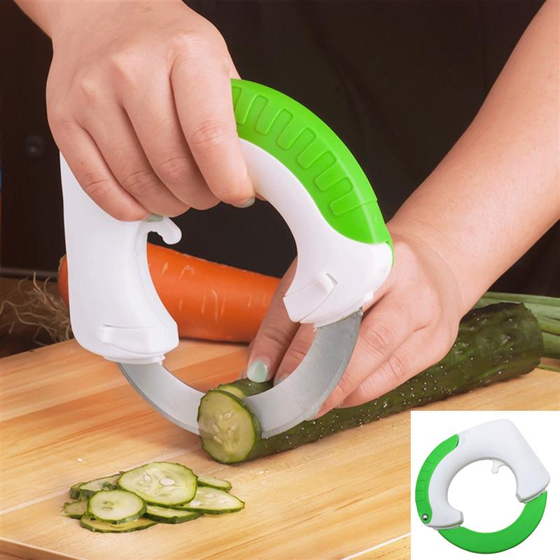 Circulaire Rolling Mes Multi-purpose Snijgereedschap Met Ergonomisch Vlees Salade Pizza Groenten Gebak Cutter Keuken Gadget