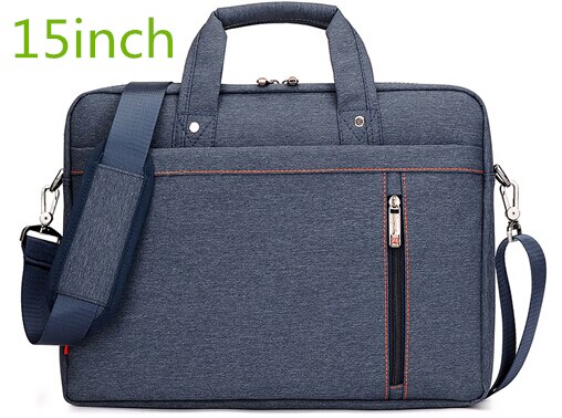 Office Business Briefcase Nylon Laptop Bag 13 14 15 17inch Macbook Notebook Tablet Gray Black Pink Waterproof: blue 15inch