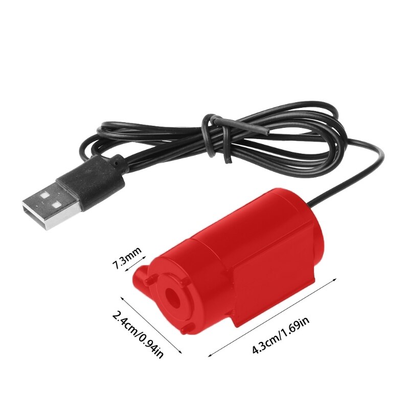 Micro Dompelpomp Fish Tanks Aquarium Usb Aangedreven Dc 5V 2-3L/Min Mini Motor Water-Pomp