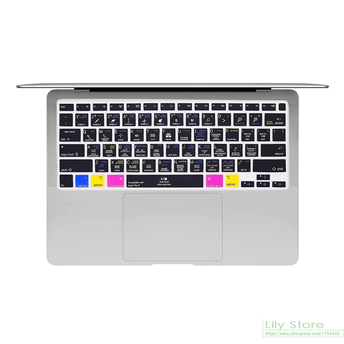 for MacBook Air 13 with Magic Keyboard A2179, for Apple Air M1 Chip Premium Logic Pro X Shortcuts Keyboard Cover