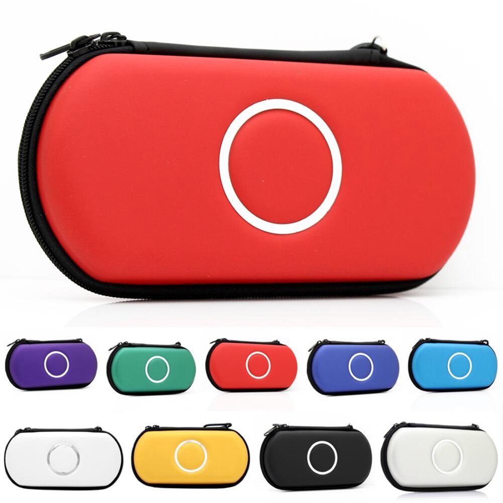 Rubber + plastic slanke reisdraagtas harde kaft opberghoes beschermhoes voor psp 1000/2000/3000 willekeurige kleur