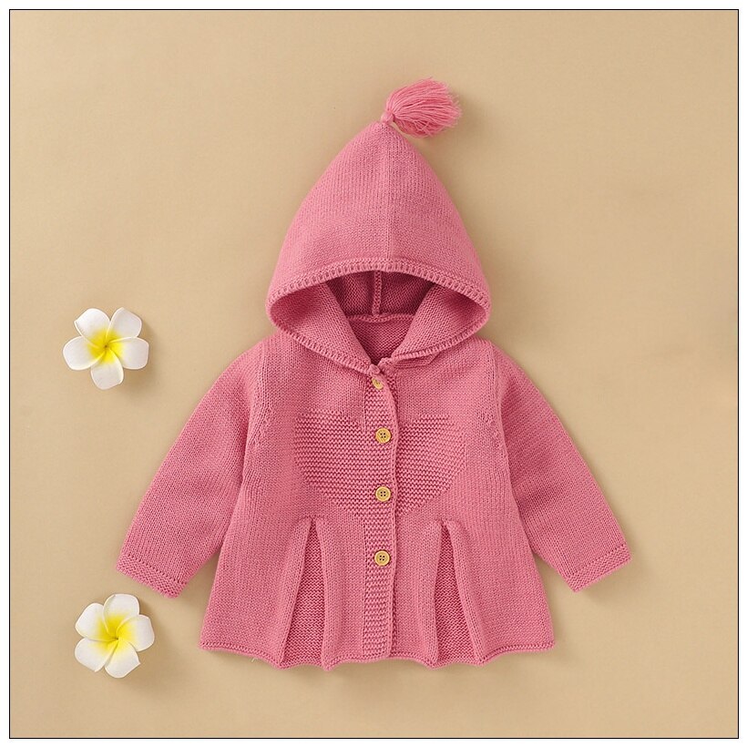 Baby Baby Meisjes Trui Hooded Warm Winter Pasgeboren 0-24 Maanden Volledige Mouw Jassen Soild Casual Jongen Meisje Jassen vest Kleding