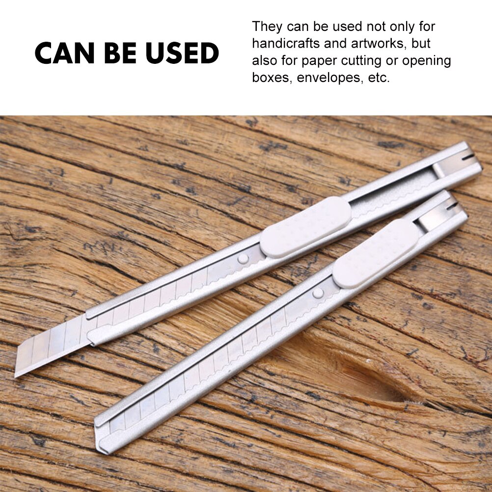 3 st teleskopiska pappersskärare pennknivar bokstavsskärare bärbara skärverktyg
