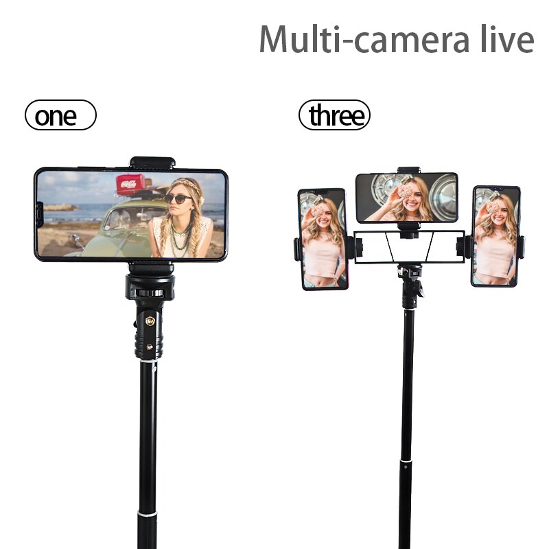 Mobiel statief telefoon statief foto live-uitzending smartphone statief zaklamp ondersteuning statief adapter voor android (stan