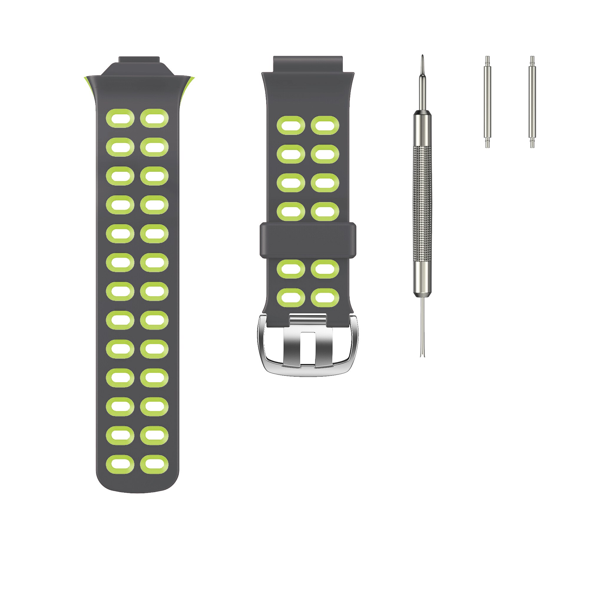 Bracelet de rechange en Silicone pour montre Forerunner 310XT, coloré, Sport: Grey Green