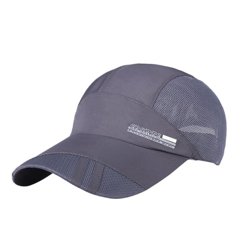 Hoed Cap Mannen Snel Droog Sport hoed Verstelbare pet chapeu Brief mesh mannen caps Voor Running Wandelen: DH