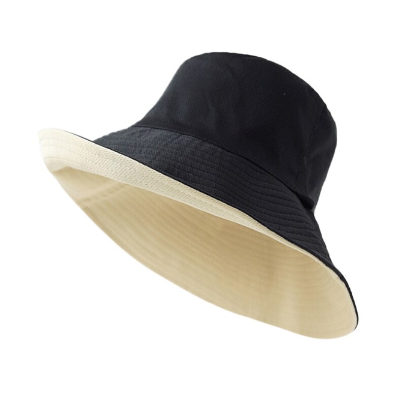 Cappelli da pescatore cappello da Golf per cappello da pescatore Casual a tesa larga a doppia faccia in cotone per adulti: BM