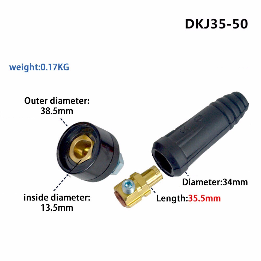Cable Connector-Plug Male Female Socket Plug Cable Connector DKJ10-25 35-50 50-70 TIG Welding Machine Cable Panel