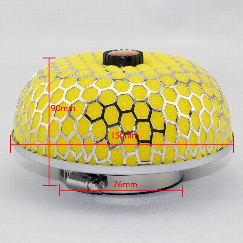 Universal 76mm Air Filter Mushroom Head Washable Cleaner High Flow Air Purifier Car Cold Air Intake Auto Parts