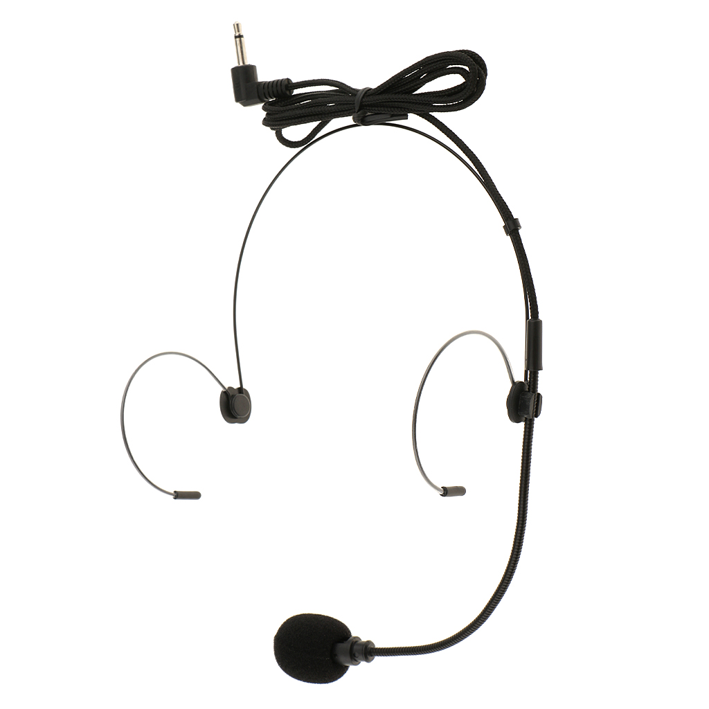 Flexible Ear Hook Headset Microphone Headworn Mic Noise Cancelling for Teachers Double Ear Hook Wired Headset Headworn Microphon: green