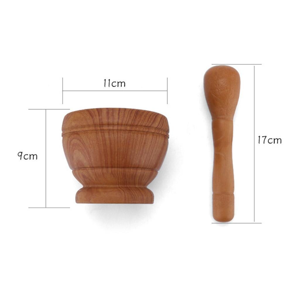 Hars Knoflook Stamper Stamper Grinder Houten Wit Grinder Mortel Slijpen Kom Knoflookpers Herb Peper Mengen Pot Keuken Tool