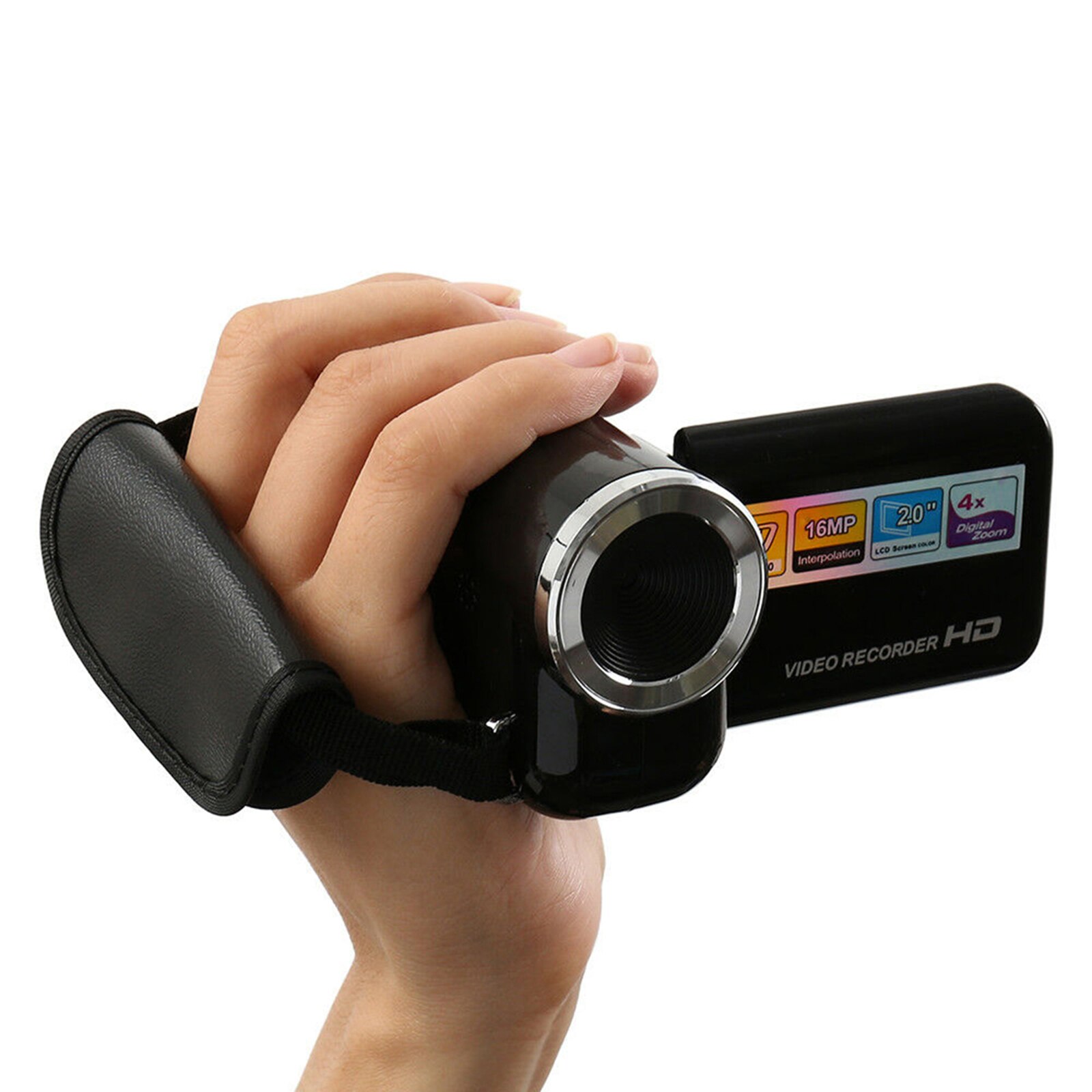 2.0 "Draagbare Digitale Video Camera 16MP 4X Zoom Camcorder Mini Video Camera Dv Dvr-Zwart