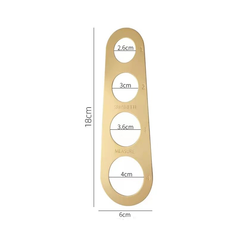 1Pcs Stainless Steel Easy Clearing Pasta Ruler Measuring Tool 4 Hole Spaghetti Measurer Cooking Supplies Control Tools: 3