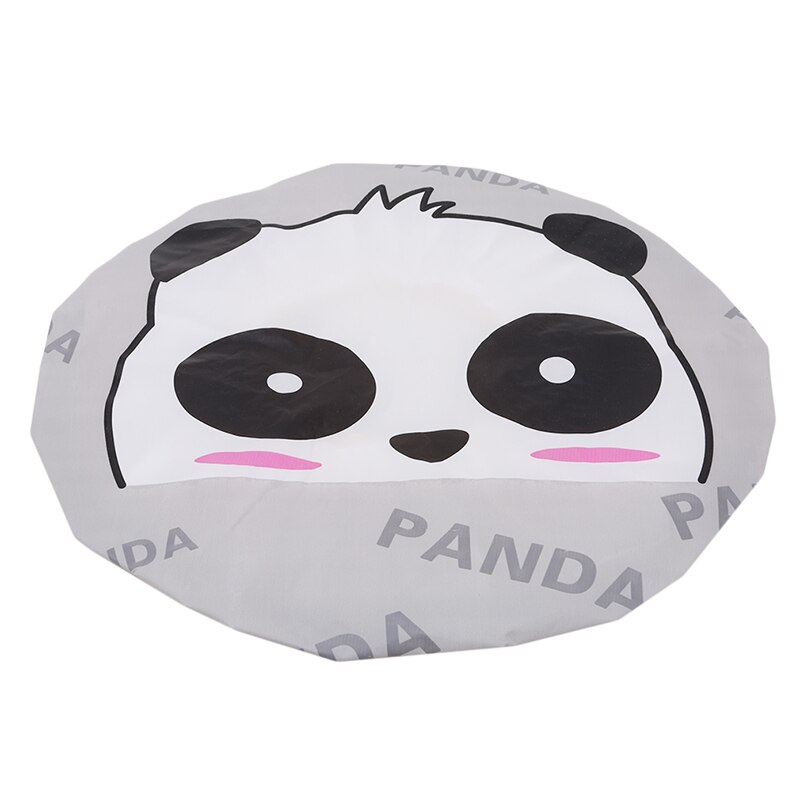 4 soorten schattige cartoon douche badmuts hoed voor baden en sauna's kant elastische band muts spa muts vrouwen kinderen haarbeschermkapje-: 01