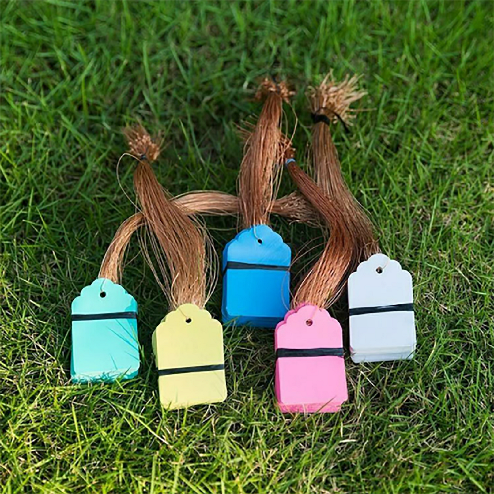 Marcadores para plantas colgantes, etiquetas para plántulas de bricolaje, para colgar flores de jardín, macetas de jardín, herramientas de clasificación de letreros, 100 unidades por lote