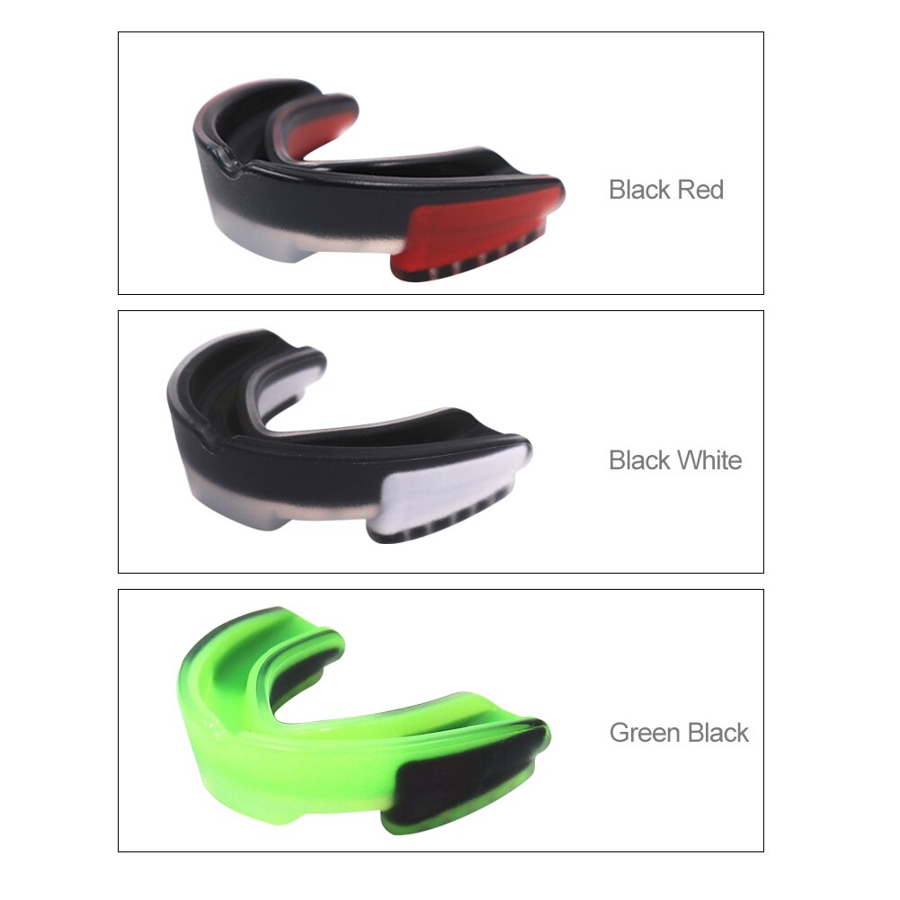 Boxe Sanda Taekwondo rettifica Club bocchino MMA Gel Gum Shield con custodia protezione denti pallacanestro Rugby Karate protezione bocca