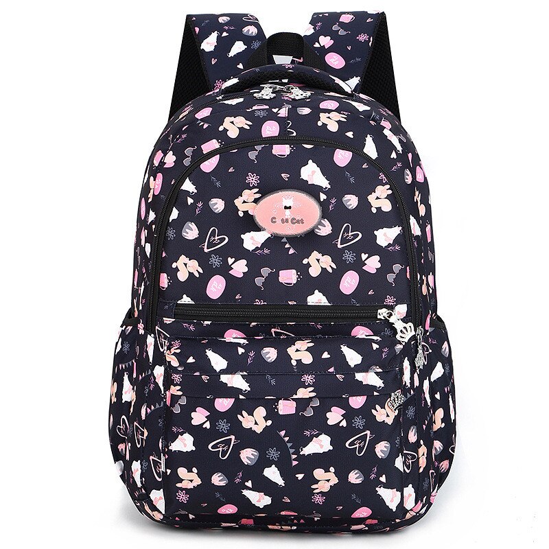 Enfants impression sacs à dos cartable étanche enfants sacs d'école pour filles sacs à dos scolaires durables enfants Mochila Infantil: black
