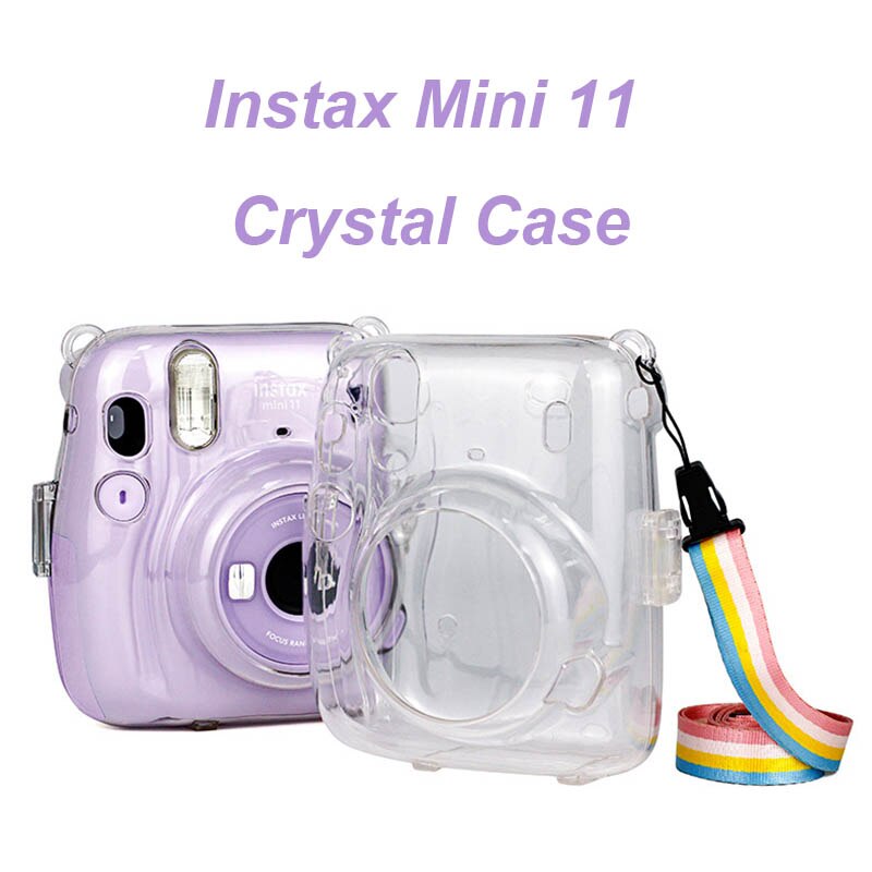 Pvc Instax Mini 11 Camera Crystal Case Clear Transparante Schouderband Tas Voor Protector Fuji Instant Film Camera Shell Cover