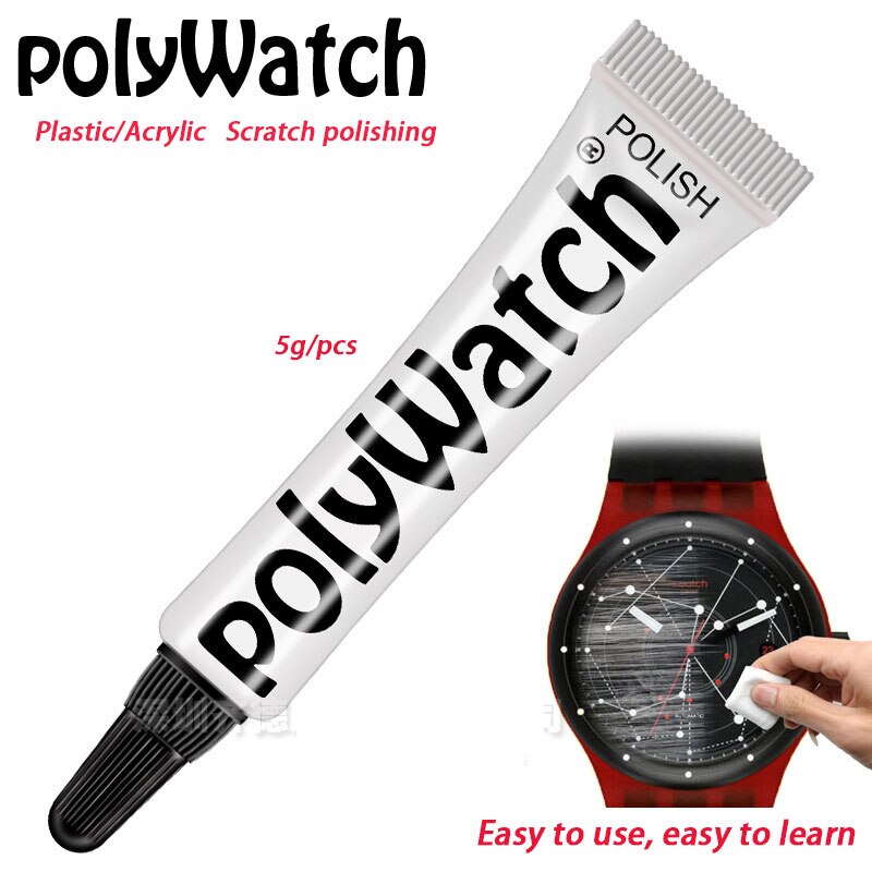 Polyklocka repborttagare klocka polering kit reparationsverktyg akryl klocka kristaller glas 5g polering pasta urmakare gör det själv-verktyg