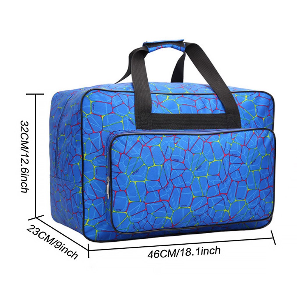Large Capacity Sewing Machine Storage Handbag Women Sports Fitness Carry Bag Portable Travel Storage Handbag: L BLUE