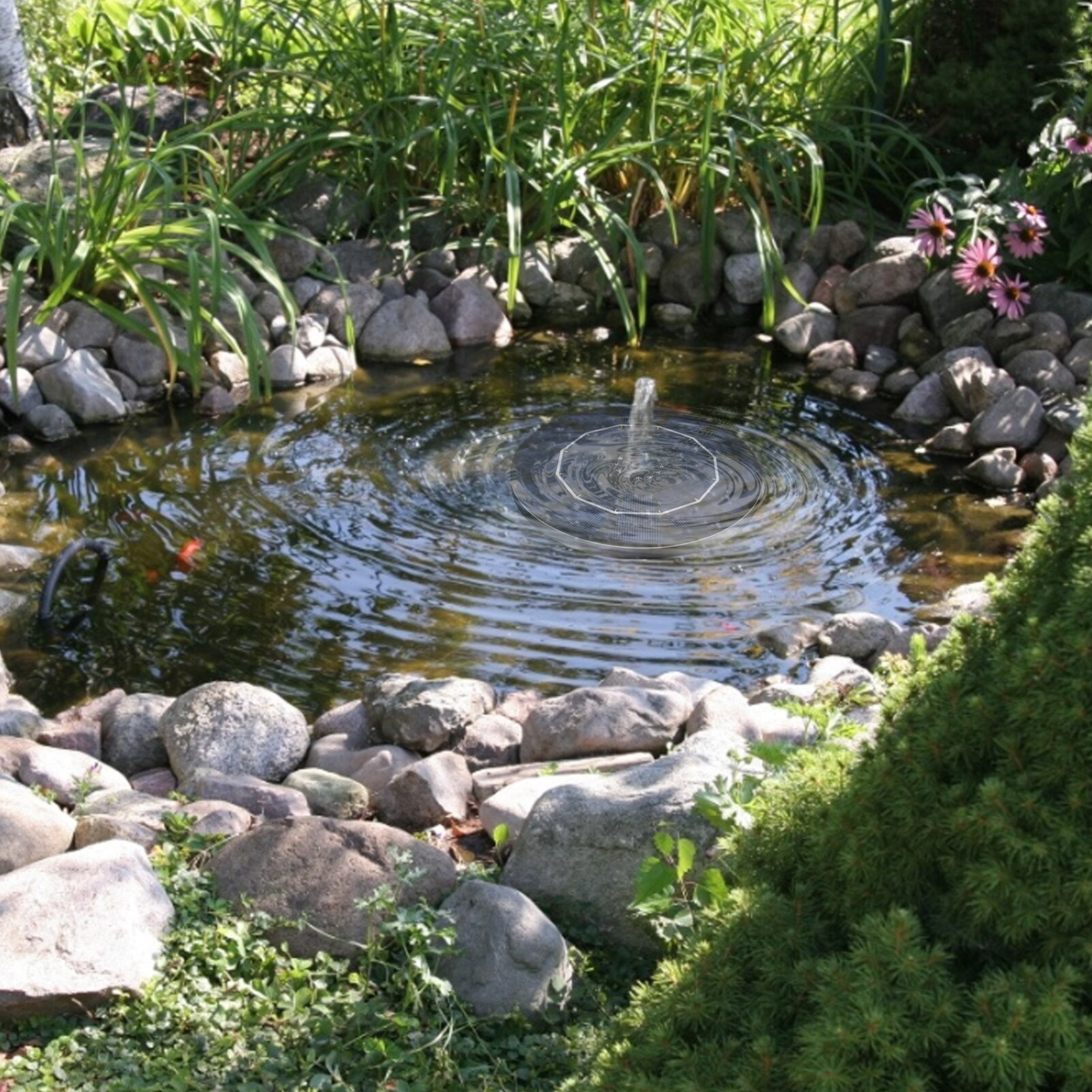 Solar Fountain Pump Floating Bird Bath Fountain Solar Powered Water Pump For Bird Bath Pond Pool Fish 7 Different Spray Nozzles