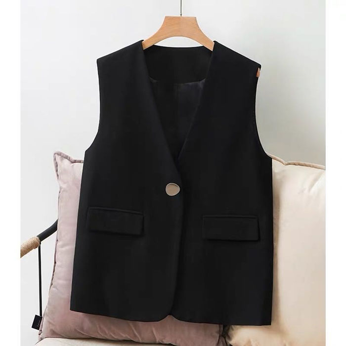 2002 forårs klassisk vest kvinder jakkesæt vest ærmeløse fritidsjakker overtøj kontor dame slim vest vest  a182