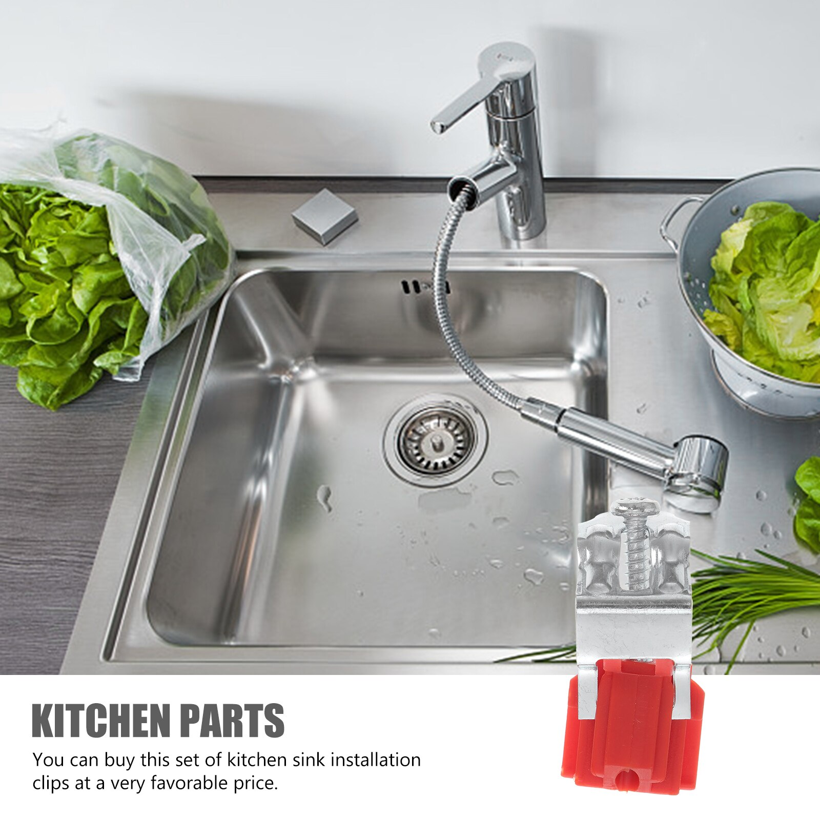 5Pcs Kitchen Sink Mounting Clamps Kitchen Sink Fixing Clamps Sink Brackets