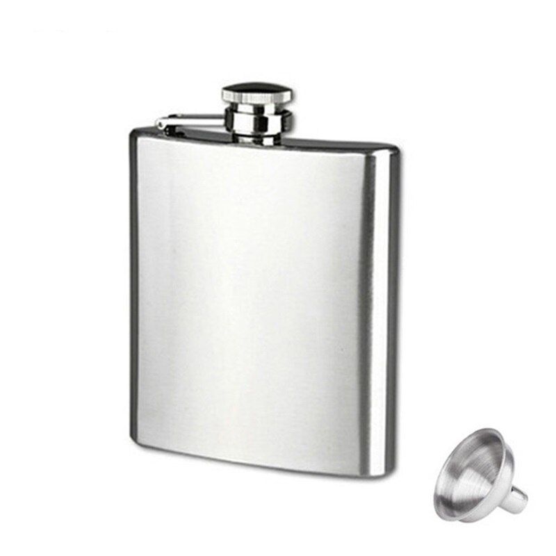 Stainless Steel Hip Liquor Flask Whiskey Alcohol Pocket Wine Bottle LBShipping: 8oz