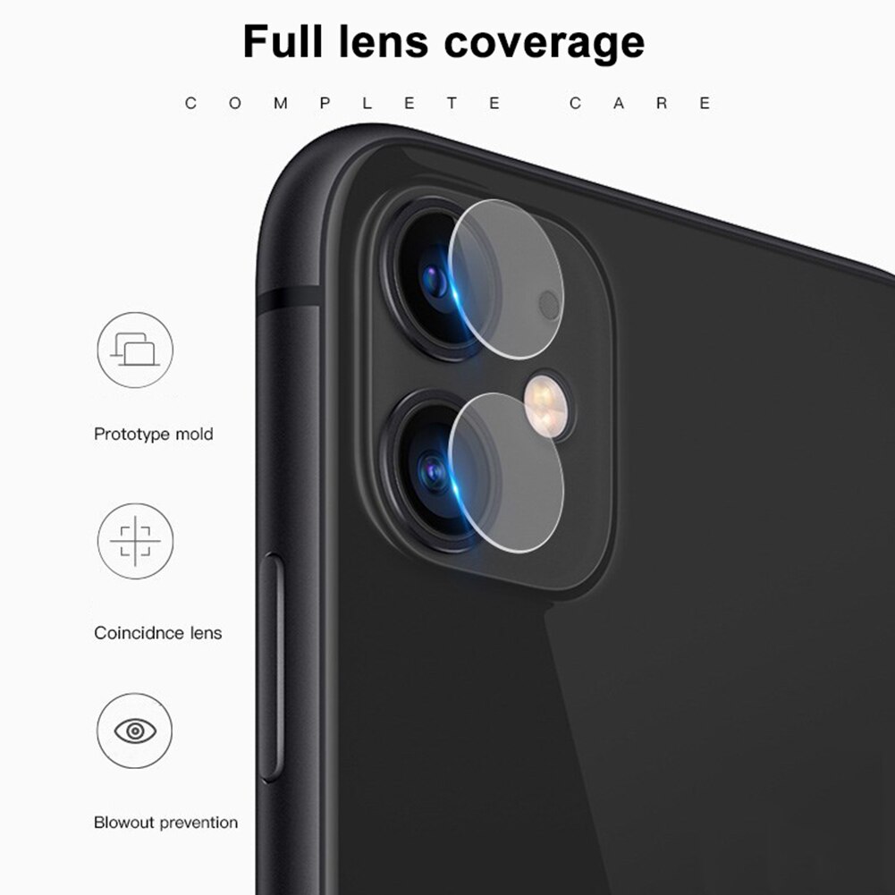 Herdet glass støvtett bak kamera linse beskyttelsesfilm for iphone 11 pro max